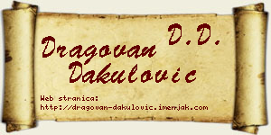 Dragovan Dakulović vizit kartica